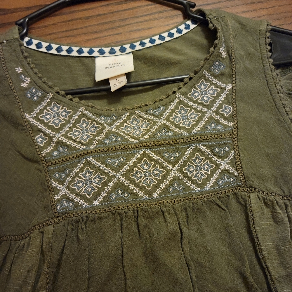 Knox Rose Olive Green Tank Top Size L